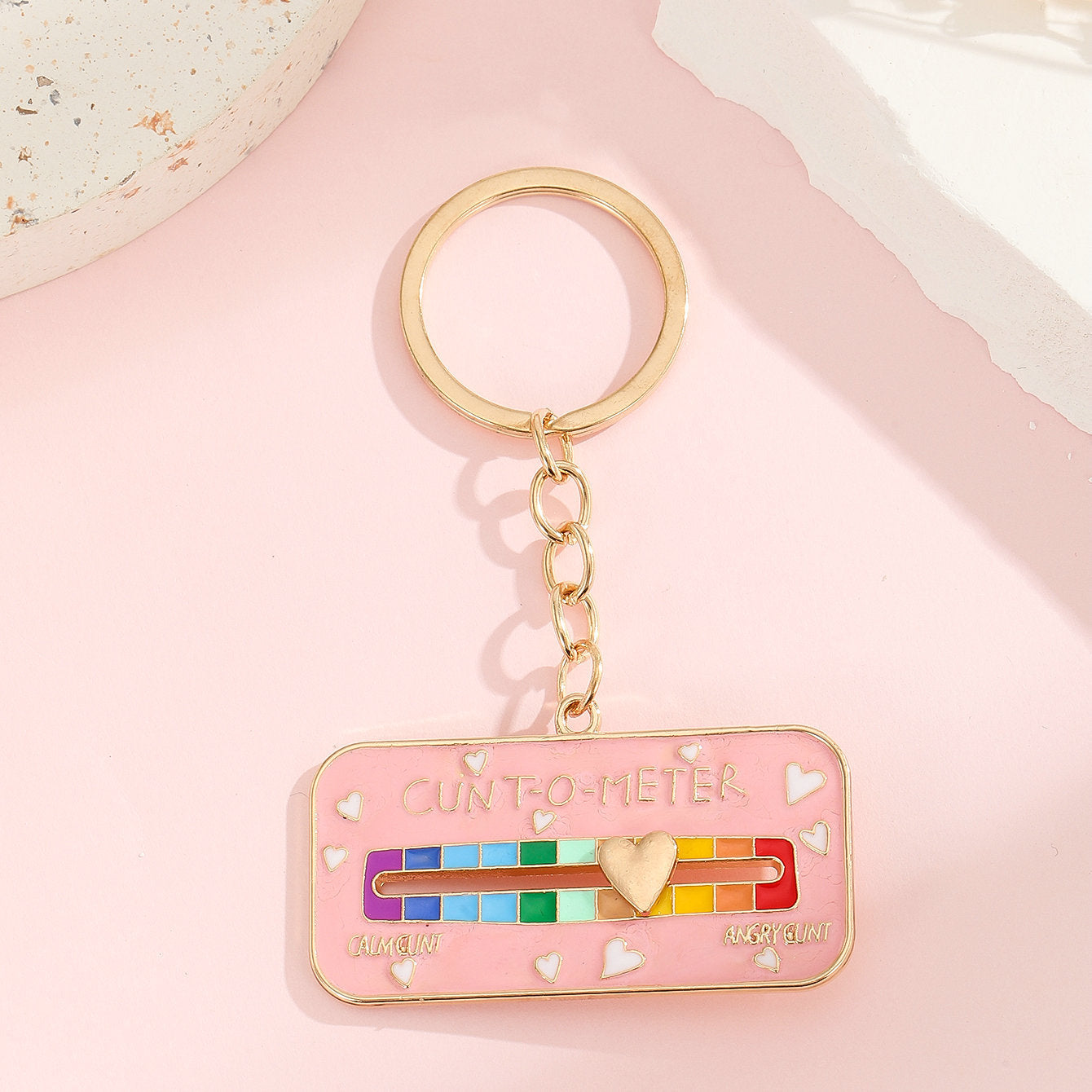 Wholesale Movable Battery Power Girl Rainbow Zinc Alloy Keychains